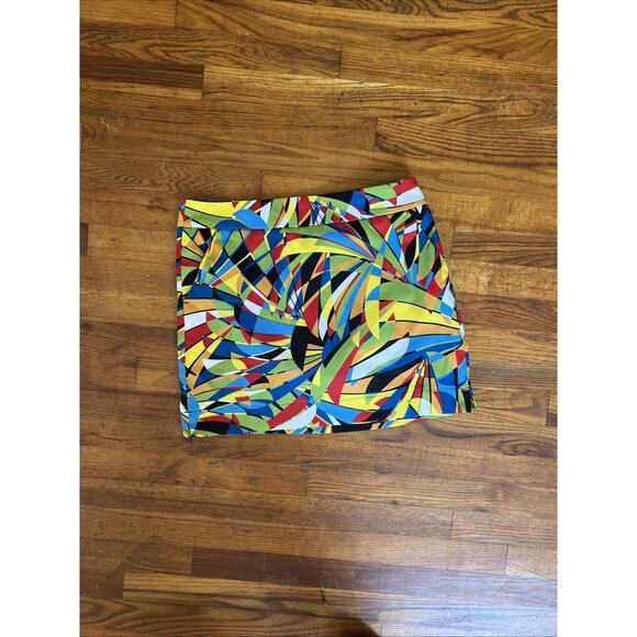 Loudmouth Golf Skort Skirt Size 10 Geometric Pattern Pockets Pickleball Golf - Picture 1 of 7